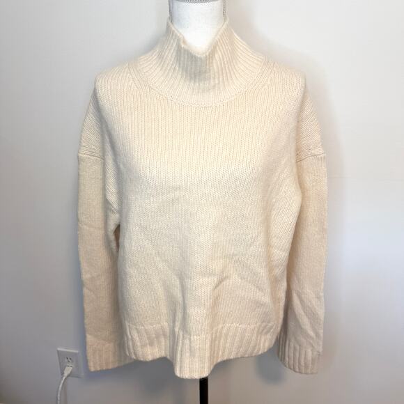Everlane The Cloud Oversized Turtleneck Sweater In Bone Size Small New - Picture 5 of 15